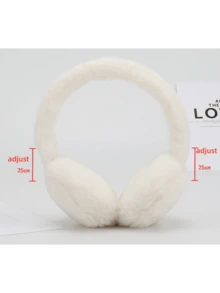 2-in-1 einfarbige Ohrenschützer, Unisex - weiche, flauschige Ohrenwärmer, Damen Schnee Ohrenschützer, faltbare Ohrenschützer, verstellbares Stirnband, flauschige Fütterung, bequeme kältebeständige Ohrenschützer, geeignet für Winteraktivitäten Outdoor, Partys, Fotografie, Outdoor-Ohrenschützer - Verschiedenfarbig - Übersicht 5