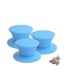 Perillas para tapas de cocina, Refacción de agarraderas, repuestos de tapas de ollas y sartenes, de silicona adaptable a cualquier tipo de tapa de cocina. accesorio de cocina. Perilla de agarrader para tapa de cocina color azul cielo con diseño modero y agarre ergonómico - Celeste - Ver 1