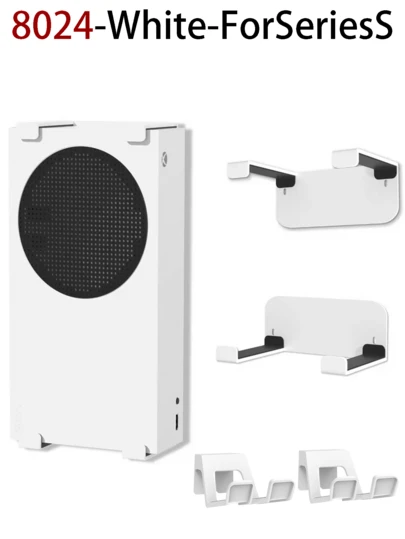 Gaming Desk Setup Under-Desk & Wall-Mount Console Stand – Heavy-Duty Iron Alloy Mainframe With High-Rigidity Metal Structure, Anti-Scratch Silicone Padding, Fast Heat-Dissipation Support & 2 Bonus Controller Holders, Space-Saving Base Mount Compatible For Xbo.X Series X / Series S