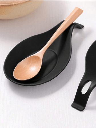 1pc/2pcs PP Spoon Rest, Soup Spoon Holder, Spoon Pad, Shared Spoon Holder, Heat Insulation Mat, Kitchen Tool