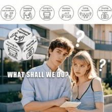 1 pieza Dados de decisión para accesorios de libros para amantes de los libros - Perfecto para parejas, aniversarios, bodas y regalos del Día de San Valentín - Construcción de acero resistente