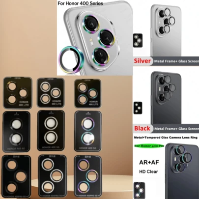 1pc Tempered Glass Camera Lens Protector Film For Honor 400 5G/400 Pro/400 Lite, With Eagle Eye Auto-Focus, 3D HD CD Pattern, Scratch-Resistant, Sensitive Touch, Precise Fit, Easy Installation, Durable Protection For Smartphone