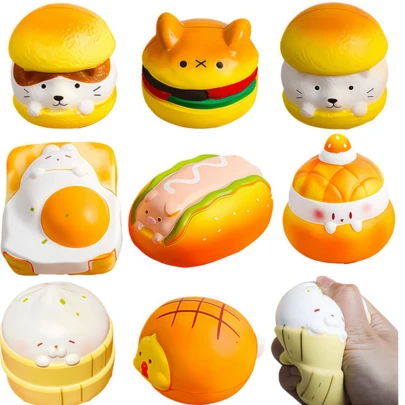 1pc Squishies Cake Snacks Slow Rising Squishes Toy For Kids Soft Cooky Sandwich Scented Stress Relief Realistic Food Cute Squeeze Squeeze Toy Birthday Gifts Party Favors Gift Bag Fillers Table Decoration