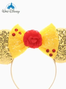 1pc Cute Cartoon Minnie Mouse Ears, Sequin Bow Headband, Rose Flower Princess Ears Headband, Princess Crown Decor Hair Accessory, Theme Park Party Costume Headband, Suitable For Student Parties, Masquerade, Cosplay, Headband, Hair Accessories, Hair Scrunchies, Hair Band, Hair Hoop Head Accessories