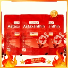 1pcs/2pcs/3pcs Gwynne Astaxantina 12 Mg,astaxantina Antioxidant From Fresh Haematococcus Pluvialis,apoya La Salud Ocular, Articular Y Cutánea,120 Cápsulas - 3 piezas - Ver 7