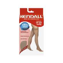 Meia Kendall 7/8 Com Silicone Média Compressão Sem Ponteira 1712  Casual-Confortável - Castanho - Visão 2