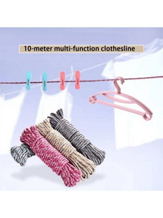 1pc Multi-Functional Drying Rope, Outdoor Clothesline, Balcony Laundry Rope, Camping Accessories, 196.85/393.7/787.4 Inch