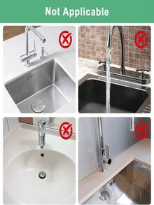 Tapete De Silicona Para Fregadero De Cocina Protector Contra Salpicaduras De Agua Para Grifo De Fregadero - Gris - Ver 8