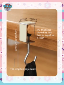 Paw Patrol 1/2/4个装汪汪队主题墙钩，承重20公斤，金属材质，无需钻孔，桌面侧边收纳挂钩，宿舍书桌挂钩，最佳节日礼物，派对装饰，完美派对装饰，家居装饰，情人节房间装饰，生日庆祝的理想朋友礼物，纪念品，女士纪念品，可爱美学，情人节礼物，装饰品，家居装饰，情人节礼物