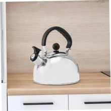 1pc Premium Stainless Steel Stovetop Kettle - 2.5L Capacity, Efficient Heating, Whistle Body, Flat Bottom Design, Large Capacity Whistling Kettle, Suitable For Boiling Water And Tea Drinking, Handle - Multicolor - View 8