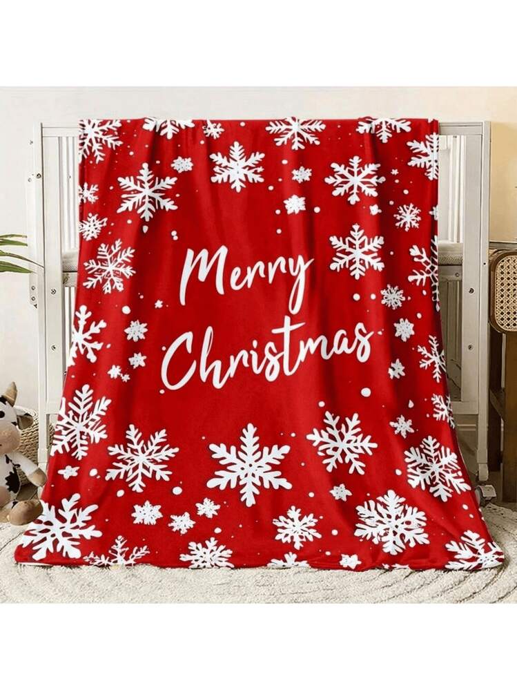 The Festive Snowflake Design Embodies Winter's Beauty With Elegant Crystals Radiating Joy And Peace, A Perfect Accent For Your Home Decor Coral Fleece Plush Throw Blankets For Bed Bedroom Warm Bedroom Quilt Sofa Blanket - trắng - Xem 1