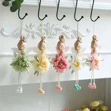 1pc New Spring Artificial Flower Angel Fairy Creative Pendant, Suitable For DIY Home, Holiday And Party Decoration. Applicable For Indoor And Outdoor Garden, Living Room. Ideal For New Year, Valentine's Day, Mother's Day, Easter, Wedding Decoration, And Also A Perfect Birthday Or Anniversary Gift. - Multicolor - View 10