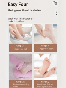 1 Pair Silicone Moisturizing Leg Warmers, Foot Care Essential Oil Gel Leg Warmers, Exfoliating Foot Mask, Anti-Slip, Smooth Feet, Suitable For Men And Women, All Seasons - Blue - View 10