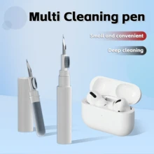 Multi-Function Earbud Cleaning Pen - Small Portable Deep Cleaner For AirPods & Earphones - White - View 1