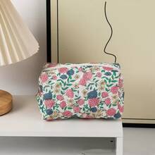 1 Pc Personalized Custom Embroidery Floral Bag Cosmetic/Storage/Toiletry Bag Light Convenient Large Capacity Versatile Embroidery Customization Ideal Gift For Girlfriend Family Classmates Sisters Suitable For Business Trips Vacations Bridesmaid Gifts Makeup Bag Personalized Gift For Her Bridesmaid Proposal Gift Cosmetic Bag Bachelorette Gift Bride Squad Party Favours,Office Decor,Elegant Living