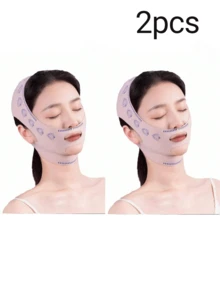 V型面部绷带睡眠眼罩，V型面部绷带，面罩绷带，睡眠V型下巴带，可重复使用，适合睡眠、运动和瑜伽，透气亲肤，适合日常使用，送给妈妈的礼物 - 彩色 - 查看 14