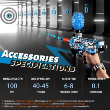 UZI/MP9 电动凝胶球发射器 - 自动户外玩具，适合团队活动 - 生日、复活节、万圣节和感恩节的完美礼物（不含子弹） - 彩色 - 查看 5