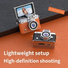 Máy ảnh kỹ thuật số mini móc chìa khóa, FHD 1080p, đèn flash, màn hình HD, thời lượng pin dài để ghi hình khi đi du lịch, quà tặng sinh nhật, Giáng sinh - Nhiều màu - Xem 2