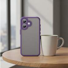 DECOPHONE Compatible With Apple 17, 17 Pro Max Phone Case, Van Shield Full Coverage PC And TPU Matte Anti-Drop Tactile Phone Case, Apple 17 Air Matte Anti-Drop Case, Pro Max Protective Case, Galaxy S25+/S24+/S25/S24/S25 Ultra/S24 FE/A56 5G/A55 5G/A36 5G/A35 5G/A26 5G/A16 5G/A16 4G/S25 - Purple - View 5