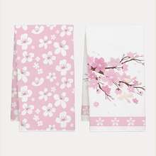 2 st minimalistiska kökshanddukar med rosa sakuramönster, mjuka disktrasor i polyester, lämpliga för köksinredning, köksstädning, festdekoration, köks- och badrumsnödvändigheter, heminredning, inflyttningspresent - Multifärgad - Visa 10