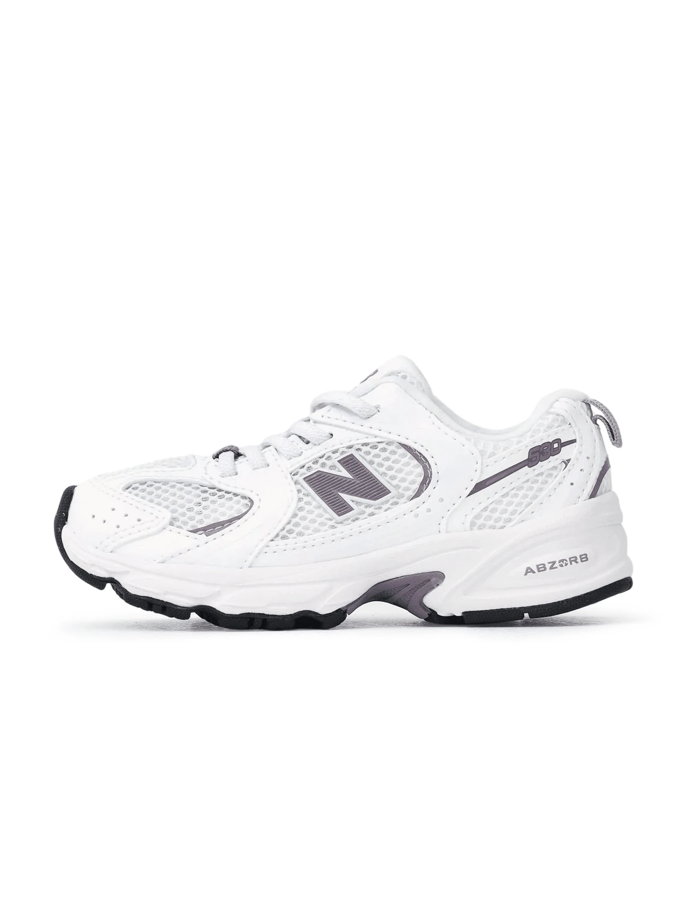 New Balance 530 女士休闲运动鞋 透气缓震 轻便百搭 通勤日常穿着 白色 深冰酒红 GR530SR - 白色/紫色 - 查看 1