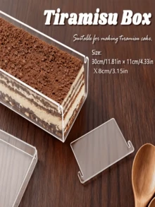 Acrylic Dessert Stand With Removable Dividers - Multi-Tier Cake Mold And Display Container, Easy To Clean Rectangular Dessert Tray, Suitable For Cheesecake, Frozen Plates And Commercial Kitchens - Transparent - View 4