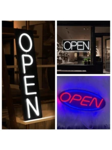 Open Neon Signs, Neon Open Signs For Wall Decor, USB Powered Bright Open Led Signs For Business Coffee Shop Drink Store Bar Bakery Door Hotel Window,