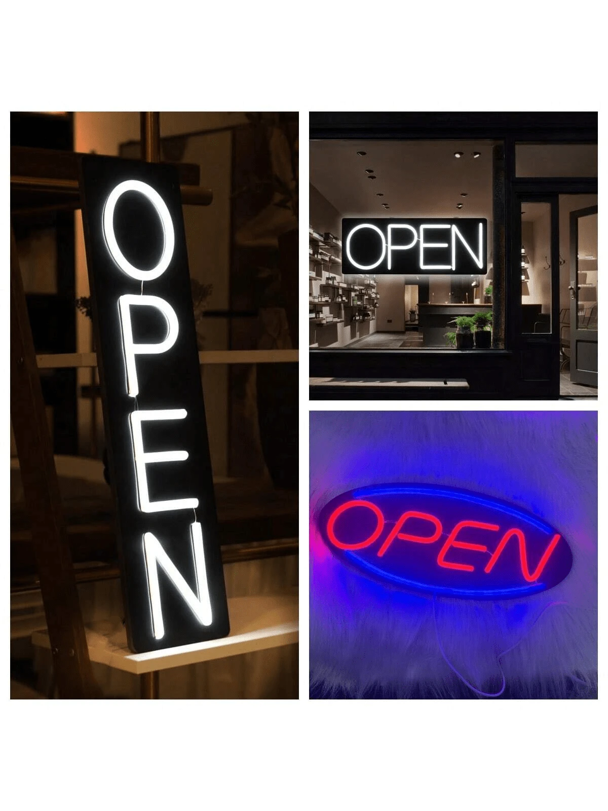 Open Neon Signs, Neon Open Signs For Wall Decor, USB Powered Bright Open Led Signs For Business Coffee Shop Drink Store Bar Bakery Door Hotel Window,