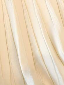 女士优雅休闲针织迷你裙，高腰褶皱针织中长裙，通勤、商务休闲皆宜，适合各种场合，春夏款 - 白色 - 查看 6