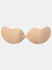 2/1 Pair Cleavage-Enhancing Sticky Bra: Silicone Backless Adhesive Bra, Self-Adhesive Strapless Mango-Shaped Bra, Invisible Bra, Suitable For Dresses And Wedding Gowns - Multicolor - View 15