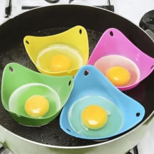 4pcs Silicone Egg Cooker, Kitchen Cooking Tools, Egg Poacher, Egg Cup, Egg Bowl, Air Fryer Egg Mold, Egg Slicer, Egg Cup Set, Kitchenware Baking Accessories - Multicolor - View 1