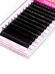 TDANCE 1 Box 12 Rows Cashmere Premium Thick Eyelash Extensions, Classic Individual Matte Black Soft Natural Lashes (0.03/0.05/0.07 C 8-15mm 14-19mm) Eyelash Clusters, Individual Lashes, False Eyelashes - C - View 10