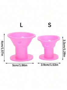 10pcs Kids/Youth Pink Non-Heating Hair Curlers, Multi-Function Styling Tool