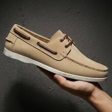 Men's Dress Shoes Moccasin Casual Versatile Formal Dockside Modern Loafer Samello Viena - 米色 - 查看 1