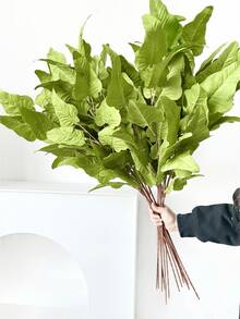 1/2/3 件装 90 厘米仿真植物，蹄形叶片，仿桉树叶，适用于墙面、客厅、卧室、婚礼、派对装饰、桌面摆设。家居、书桌、厨房、婚礼、餐桌、中心装饰、办公室、花园、户外、房屋、庭院装饰，适合春、夏、秋、冬四季。 - 綠色 - 查看 7