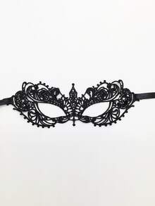 1pc Women's Delicate High-End Lace Mask, 3D Feather Face Mask, Sexy Black Halloween Masquerade Party Supplies, Costume Mask