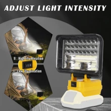 6-Inch LED Floodlight With 2 USB Charging Ports For Outdoors, Camping, Auto Repair, Emergencies, Job Site Lighting And Outdoor Fishing (Batteries Not Included) - 6-inch LED Floodlight - View 6
