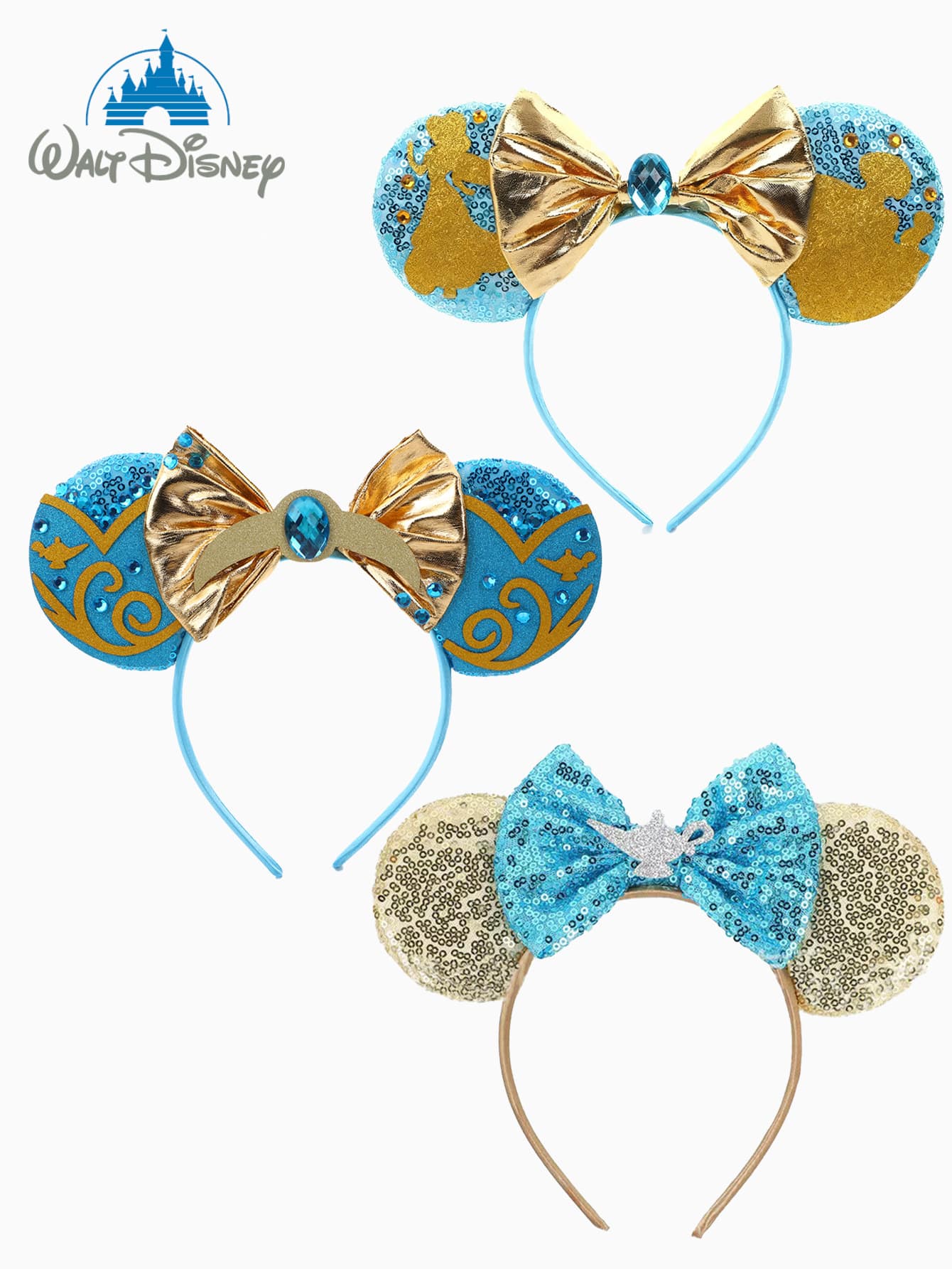 1 chiếc băng đô kiểu công chúa Ả Rập đính sequin, đá quý và nơ trang trí, phụ kiện tóc thời trang lấp lánh cho các bữa tiệc hóa trang, công viên giải trí, lễ kỷ niệm, món quà lý tưởng cho sinh nhật, Giáng sinh, kỷ niệm, unisex, dây thun mềm mại, phù hợp cho cosplay, tiệc tùng và chụp ảnh (Băng đô, phụ kiện tóc, mùa hè, kẹp tóc) - Phong cách ngẫu nhiên - Xem 1