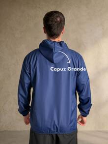 Men's Windbreaker Jacket, Waterproof, Plain, Thermal, Cold Weather, Super Lightweight, High Neck, Basic, Running, Cycling, Hiking, Motorcycling, Black, Blue, Green, White, Gray, Autumn/Winter, Loose Fit, Zipper - 藏蓝色 - 查看 4