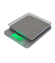 Mini báscula digital de bolsillo pesa hasta 3000 g - Plateado - Ver 6