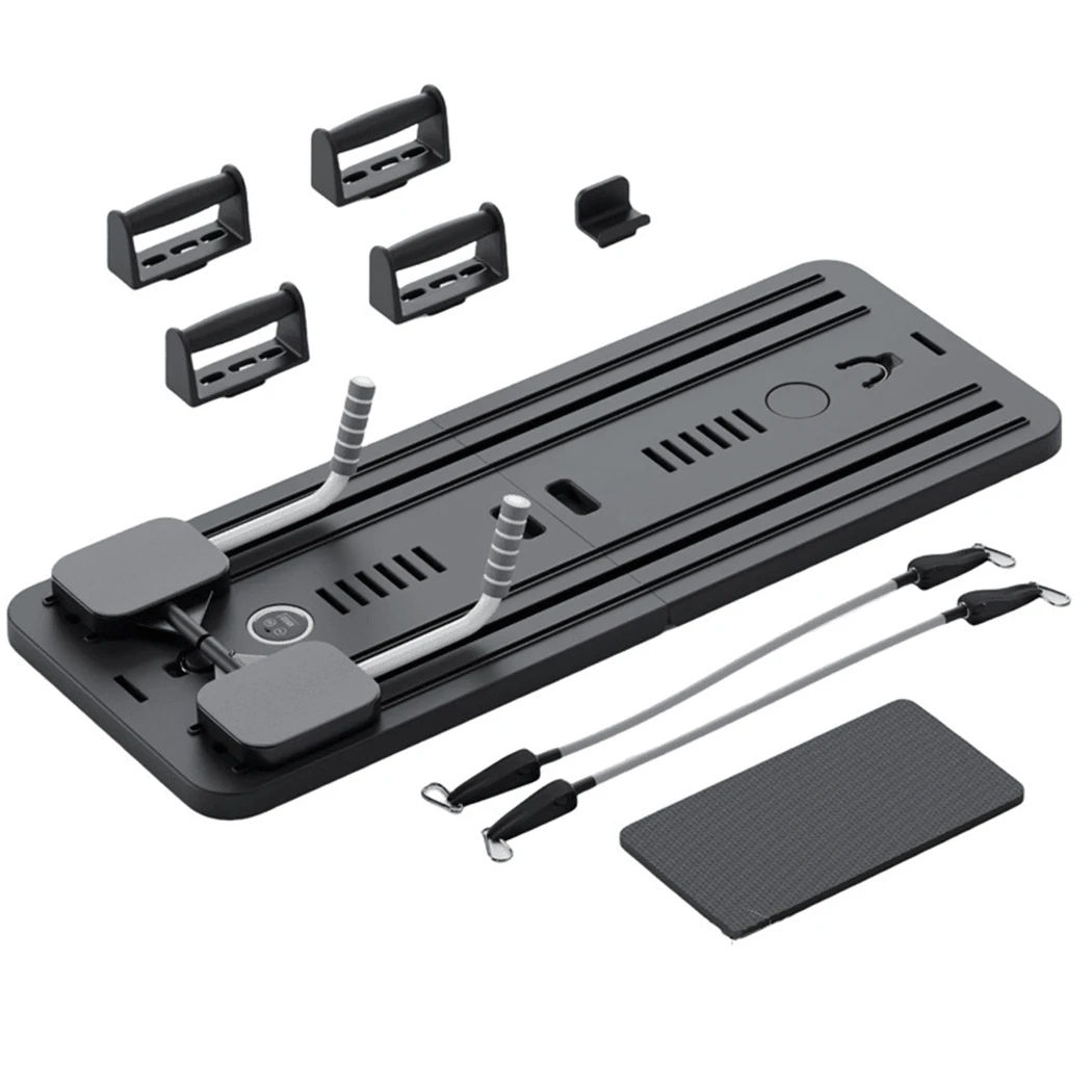 PORIYA 8-In-1 Ab Roller Board Multifunctional Core Slider W/ Auto-Rebound & Push-Up Grips Foldable Pilates Workout Machine For Home Gym Max 300lbs - 黑色 - 查看 1