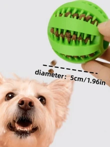 Pet Dog Chew Toys Teeth Cleaning Snack Ball, Natural Rubber Super Tough Interactive Bouncy Pet Supplies - Multicolor - View 3