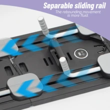 PORIYA 8-In-1 Ab Roller Board Multifunctional Core Slider W/ Auto-Rebound & Push-Up Grips Foldable Pilates Workout Machine For Home Gym Max 300lbs - 黑色 - 查看 5