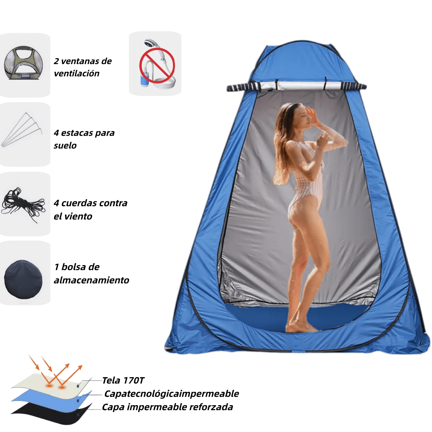 EDVELLA Camping Tents - Blue - View 1