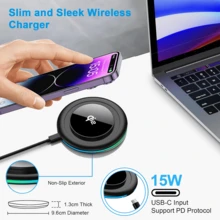 Trạm sạc không dây, tương thích với iPhone 17/16/15/14/13/12/11 toàn bộ series (Pro/Max/Mini/Plus), X, XR, XS Max, SE, 8/Plus và các mẫu khác. Thiết kế nhỏ gọn, không cần pin tích hợp, cắm và chạy, hỗ trợ sạc đồng thời nhiều thiết bị, thiết bị sạc đa năng phong cách tối giản hiện đại được thiết kế đặc biệt cho điện thoại Apple. - màu đen - Xem 6