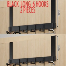 خطاطيف الباب بدون ثقب جديدة، شماعات للتعليق على الباب، رفوف تعليق الملابس المثبتة على الباب، ضرورية لتعليق الملابس. مثالية لتخزين وتنظيم غرفة النوم. - متعدد الألوان - مشاهدة 21