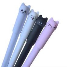 4pcs Cat Erasable Gel Pens, 0.5mm Magic Ink, Blue & Black Pen Set With Eraser, Creative Student Stationery - Sets - View 4
