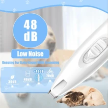 1pc Electric Dog Nail Grinder With Limit Comb, Paw Trimmer With LED Light, Low Noise Pet Grooming Clipper, USB Rechargeable Trimmer For Dog And Cat Paws, Ears, Face, Butt And Eyes