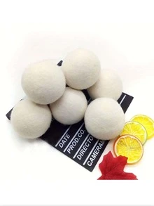 6个免费赠送的超大羊毛烘干球 - XL 高品质天然衣物柔顺剂，可重复使用，减少衣物褶皱，节省晾晒时间。超大烘干球是比塑料烘干球更环保的选择。 - 杏色 - 查看 7