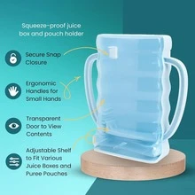 1个食品袋/果汁盒收纳架，带防压盖，可放入洗碗机清洗的塑料容器，适用于家庭、餐厅、派对、办公室，是父亲节、母亲节、送给朋友、情侣、家人、老师、同事、万圣节、圣诞节的绝佳礼物。 - 彩色 - 查看 19